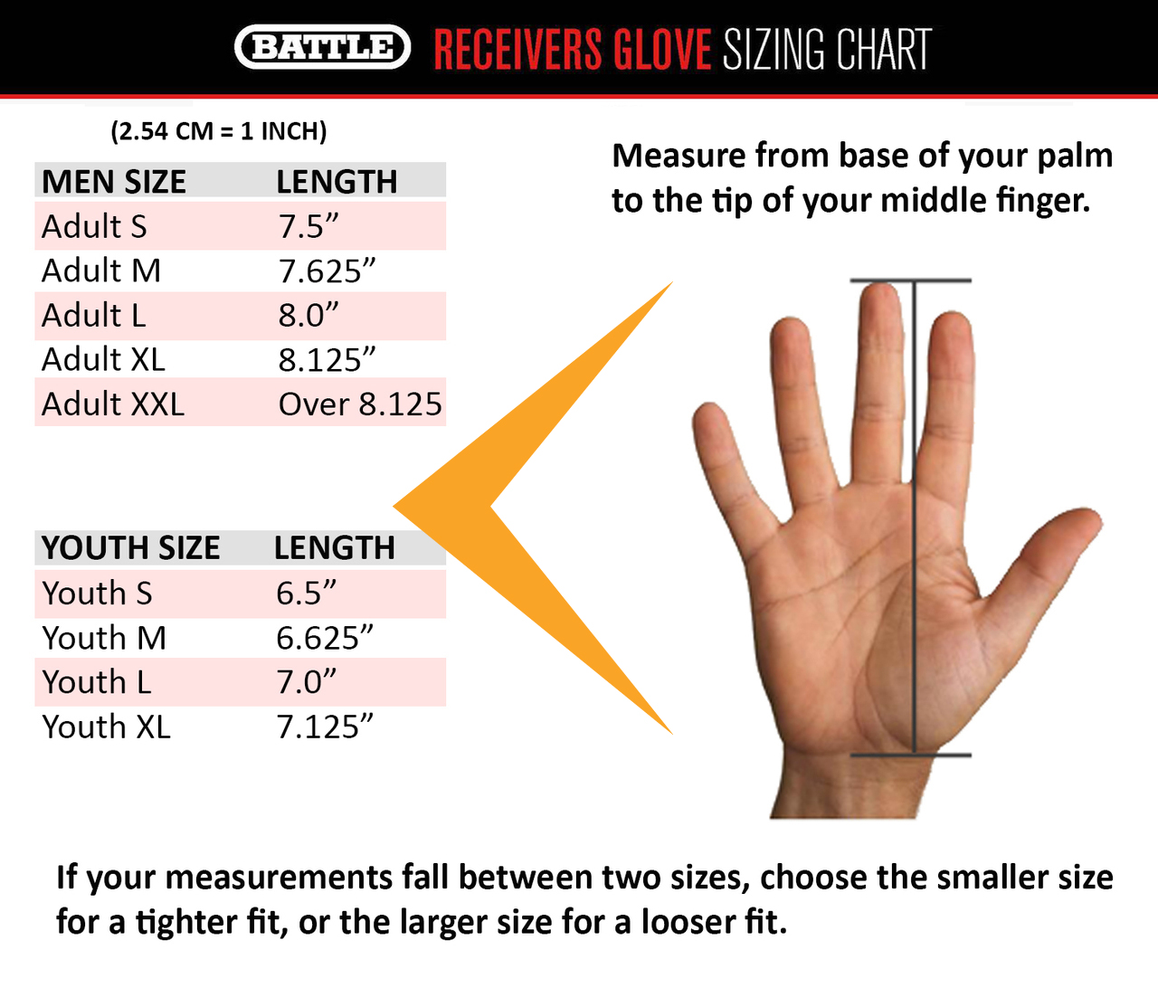 Mens Gloves Sizing Chart